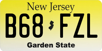 NJ license plate B68FZL