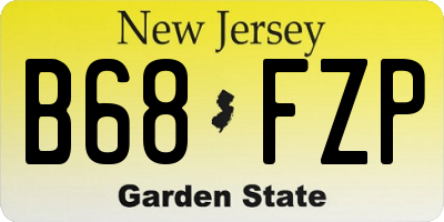 NJ license plate B68FZP