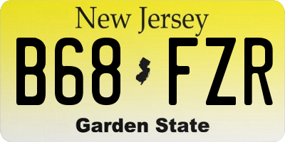 NJ license plate B68FZR