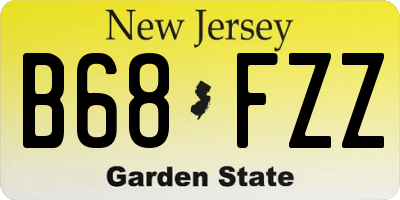 NJ license plate B68FZZ