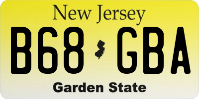NJ license plate B68GBA