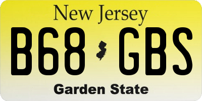 NJ license plate B68GBS