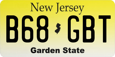 NJ license plate B68GBT