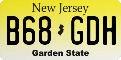 NJ license plate B68GDH