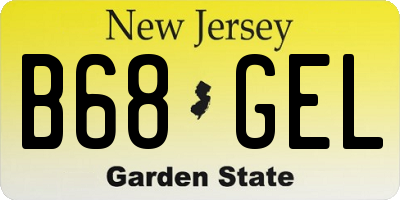 NJ license plate B68GEL