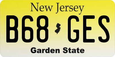 NJ license plate B68GES