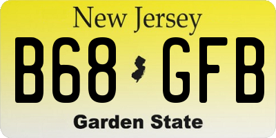 NJ license plate B68GFB