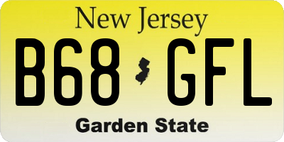 NJ license plate B68GFL