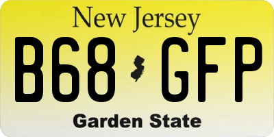 NJ license plate B68GFP