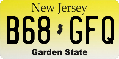NJ license plate B68GFQ