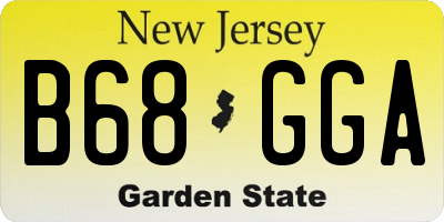 NJ license plate B68GGA