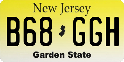 NJ license plate B68GGH