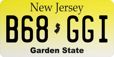 NJ license plate B68GGI
