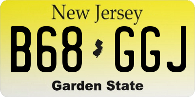 NJ license plate B68GGJ