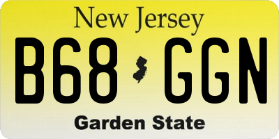 NJ license plate B68GGN