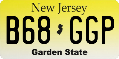 NJ license plate B68GGP