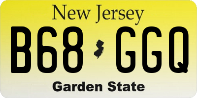 NJ license plate B68GGQ