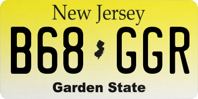 NJ license plate B68GGR