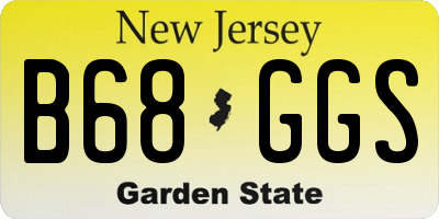 NJ license plate B68GGS
