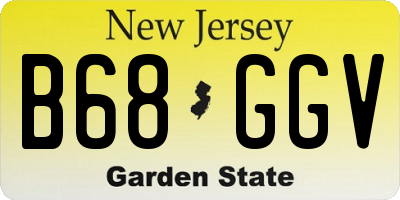 NJ license plate B68GGV
