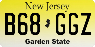 NJ license plate B68GGZ