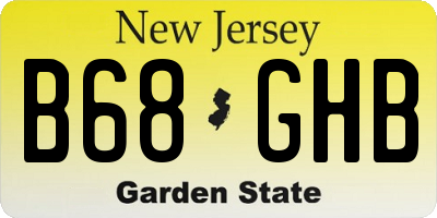 NJ license plate B68GHB