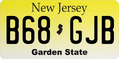 NJ license plate B68GJB