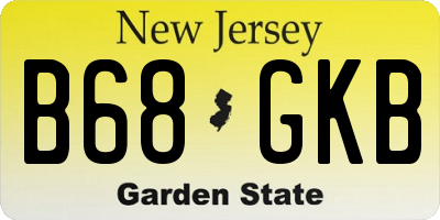 NJ license plate B68GKB