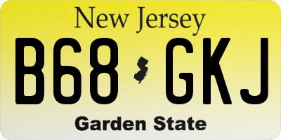 NJ license plate B68GKJ