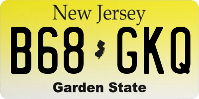NJ license plate B68GKQ