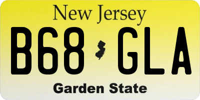 NJ license plate B68GLA