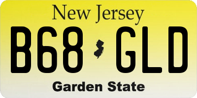 NJ license plate B68GLD
