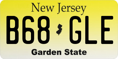 NJ license plate B68GLE