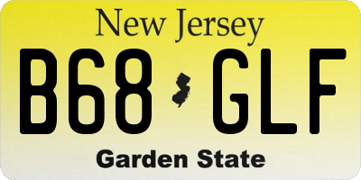 NJ license plate B68GLF