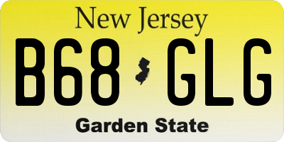 NJ license plate B68GLG