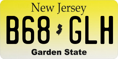 NJ license plate B68GLH
