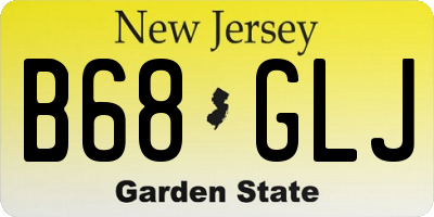 NJ license plate B68GLJ