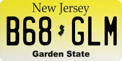 NJ license plate B68GLM