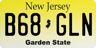 NJ license plate B68GLN