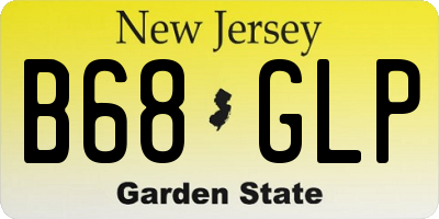 NJ license plate B68GLP
