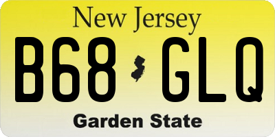 NJ license plate B68GLQ