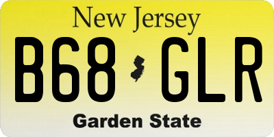 NJ license plate B68GLR