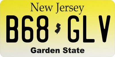 NJ license plate B68GLV