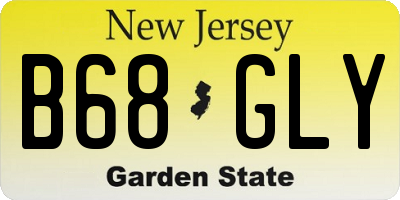 NJ license plate B68GLY