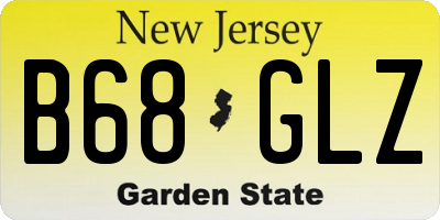 NJ license plate B68GLZ
