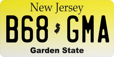 NJ license plate B68GMA
