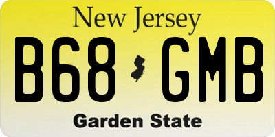 NJ license plate B68GMB