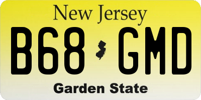 NJ license plate B68GMD