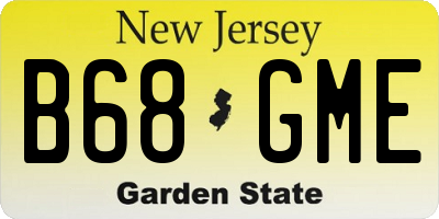 NJ license plate B68GME