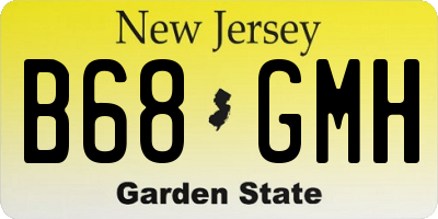 NJ license plate B68GMH